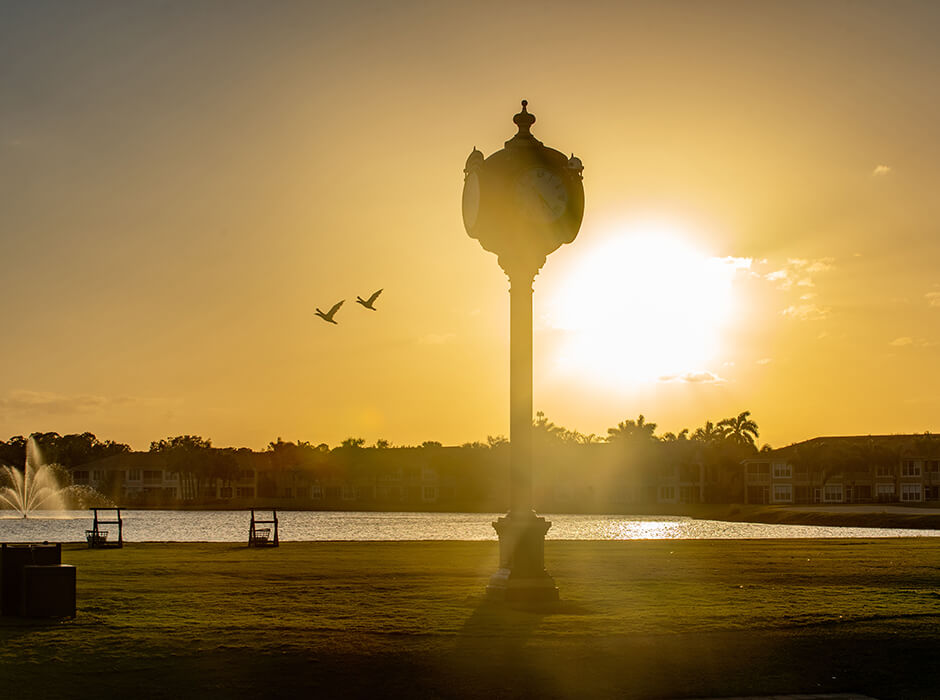 Clocktower at sunset